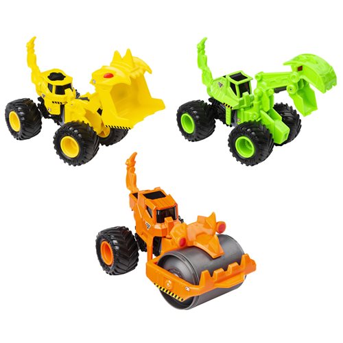 JoyMates Dirt Squad 3-Pack of Monster Trucks with Moving Parts, 1:64 Scale Die-Cast Vehicles.