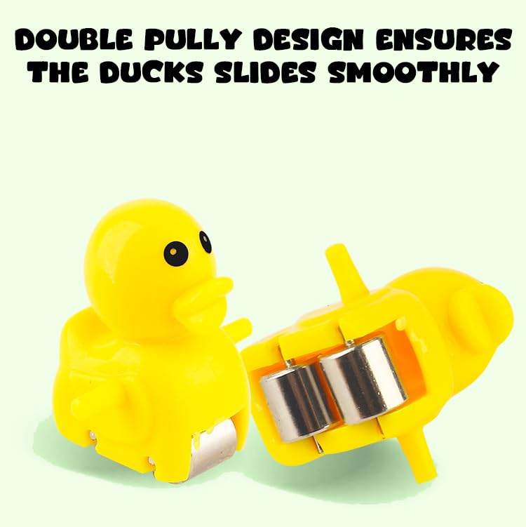 JoyMates  Duck Slide Toy Set, Funny Automatic Duck Chasing Race Track Game Set, Climbing Duckling Lovely Toy Escalator with Lights and Music, Cute Cartoon Ladder with 3 Ducks