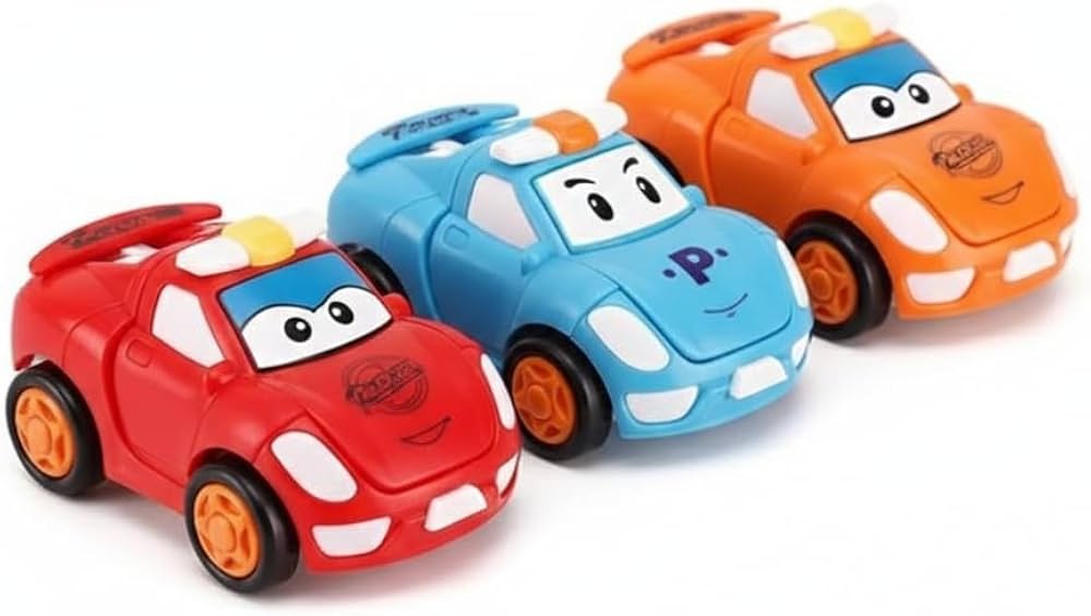 JoyMates Transforming Car to Robot Toy – Friction Powered Push & Go Bump and Transform Vehicle for Kids– PACK OF 2.