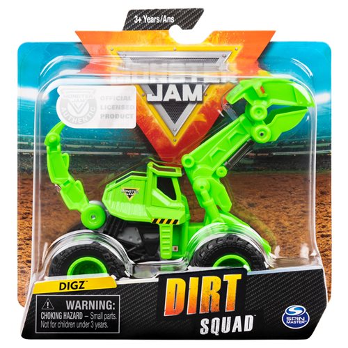 JoyMates Dirt Squad 3-Pack of Monster Trucks with Moving Parts, 1:64 Scale Die-Cast Vehicles.