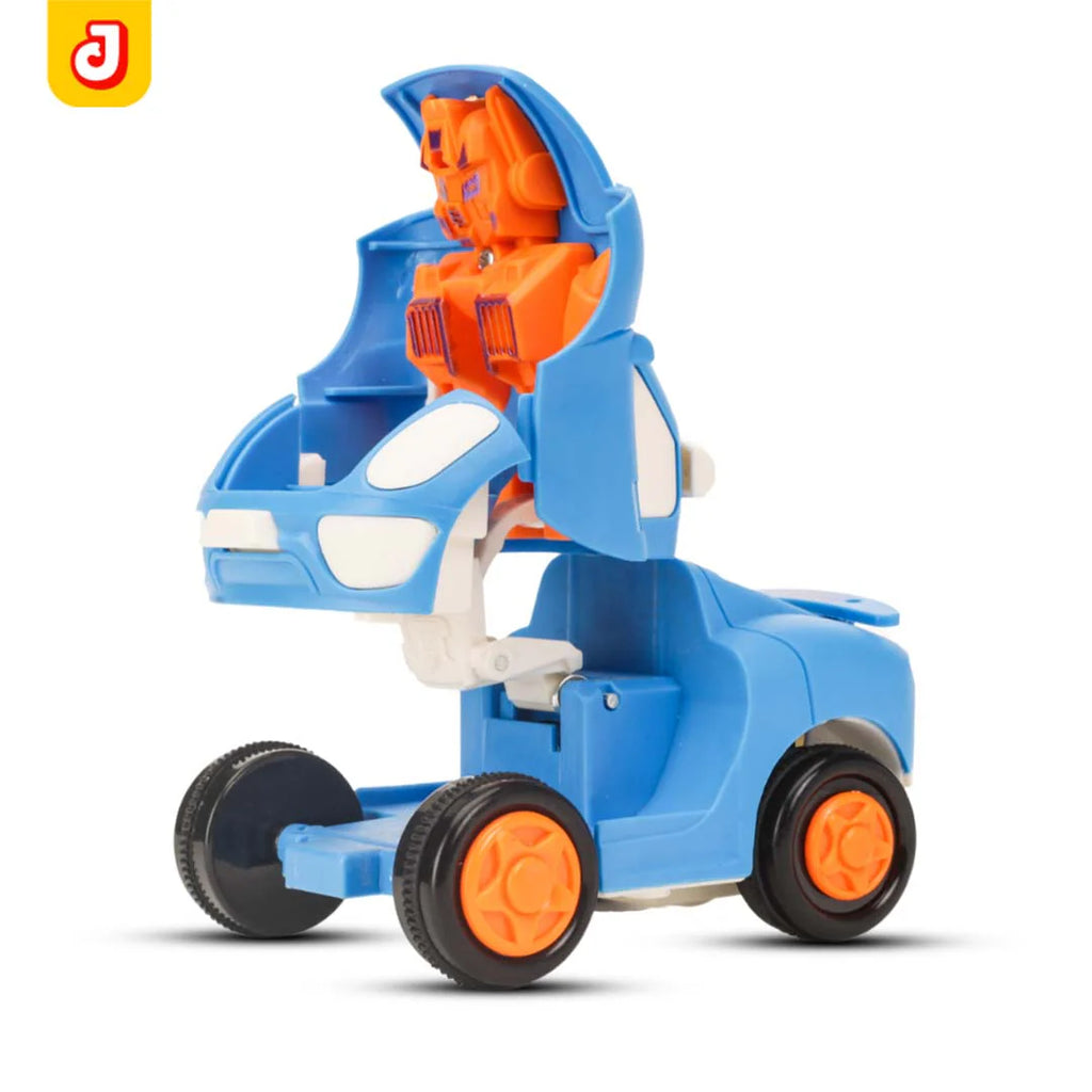 JoyMates Transforming Car to Robot Toy – Friction Powered Push & Go Bump and Transform Vehicle for Kids– PACK OF 2.