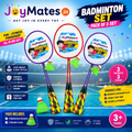 JoyMates Badminton Set Of - 3 (6 Rackets With 3 shuttlecock) Best Outdoor Activity For Kids.
