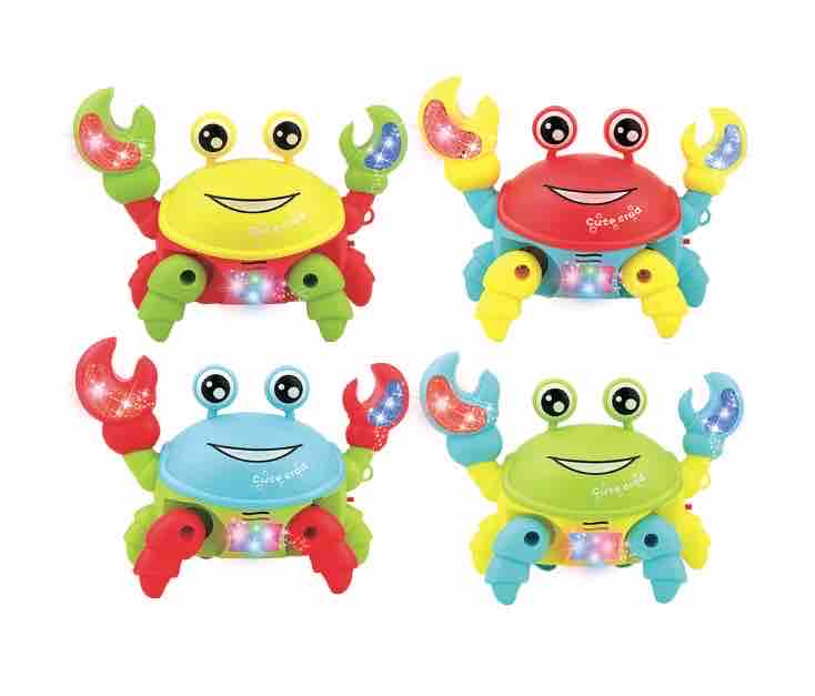 JoyMates Crawling Crab Baby Musical Kids Toy With LED Lights And Music Walking Moving for Toddlers (Multicolor).