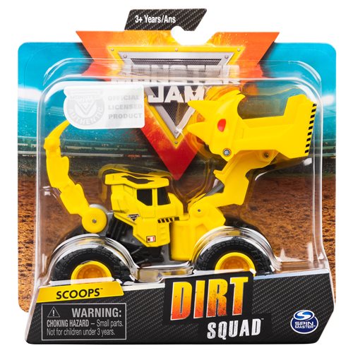 JoyMates Dirt Squad 3-Pack of Monster Trucks with Moving Parts, 1:64 Scale Die-Cast Vehicles.