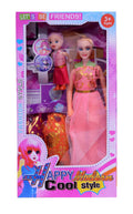JoyMates Doll Mom With Doll Kid Set With Cloths And Accessories.