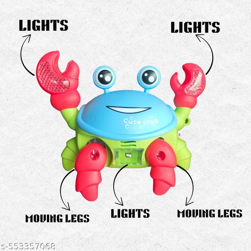 JoyMates Crawling Crab Baby Musical Kids Toy With LED Lights And Music Walking Moving for Toddlers (Multicolor).