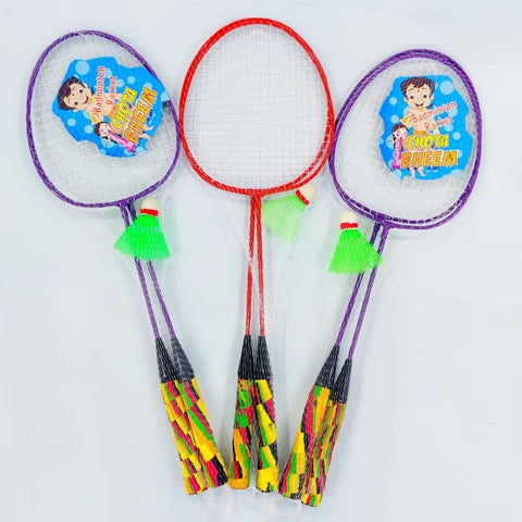 JoyMates Badminton Set Of - 3 (6 Rackets With 3 shuttlecock) Best Outdoor Activity For Kids.
