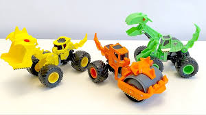 JoyMates Dirt Squad 3-Pack of Monster Trucks with Moving Parts, 1:64 Scale Die-Cast Vehicles.
