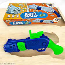 JoyMates Shot Gun Bubble Shooter for Kids |19 Hole Automatic Bubble Blaster | Battery Operated with Bubble Solution & Tray | Outdoor and Indoor Party Toy | Age 3+ for Girls and Boys