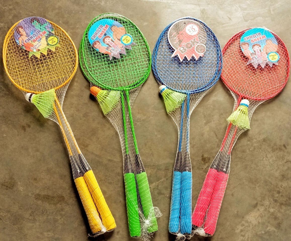 JoyMates Badminton Set Of - 3 (6 Rackets With 3 shuttlecock) Best Outdoor Activity For Kids.