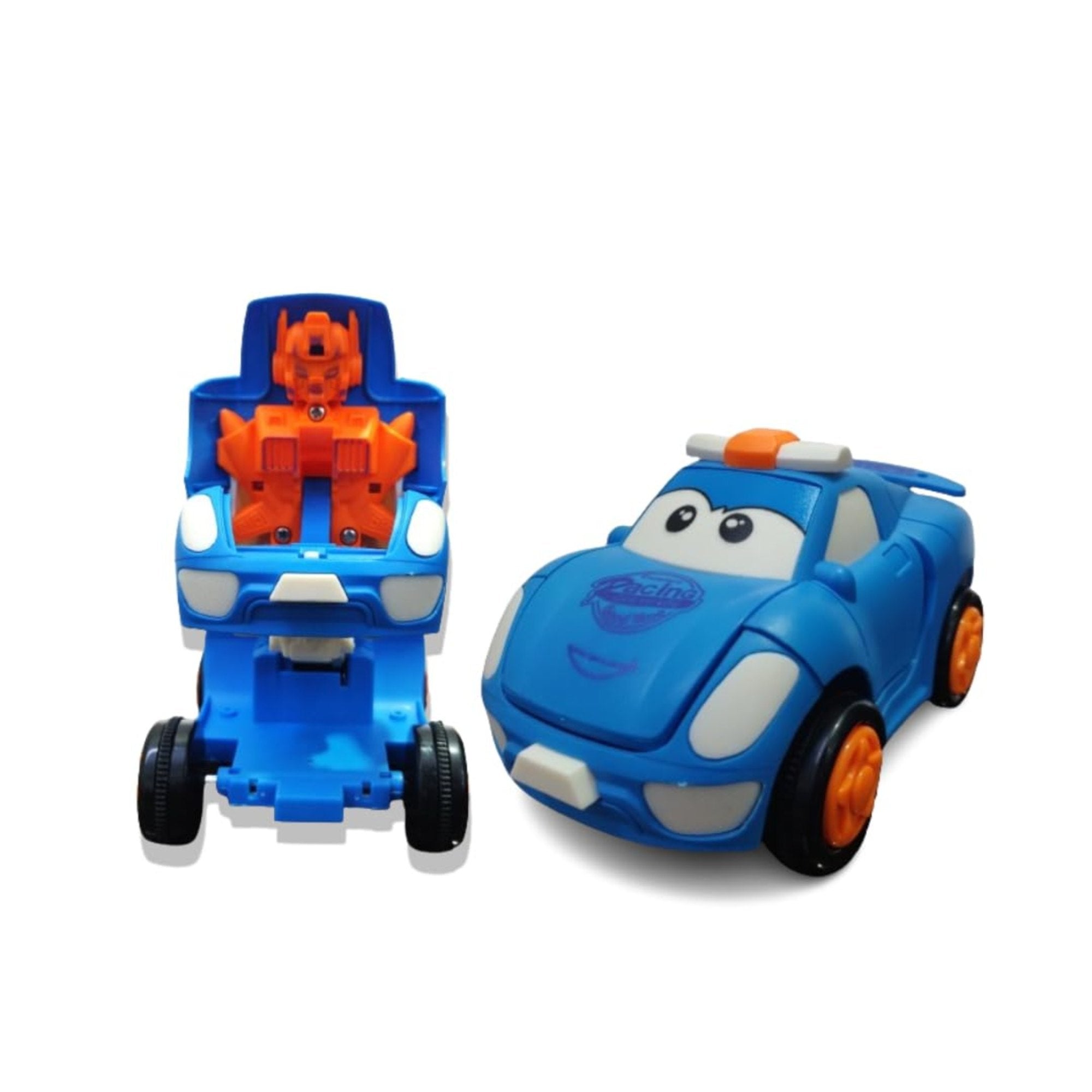 JoyMates Transforming Car to Robot Toy – Friction Powered Push & Go Bump and Transform Vehicle for Kids– PACK OF 2.