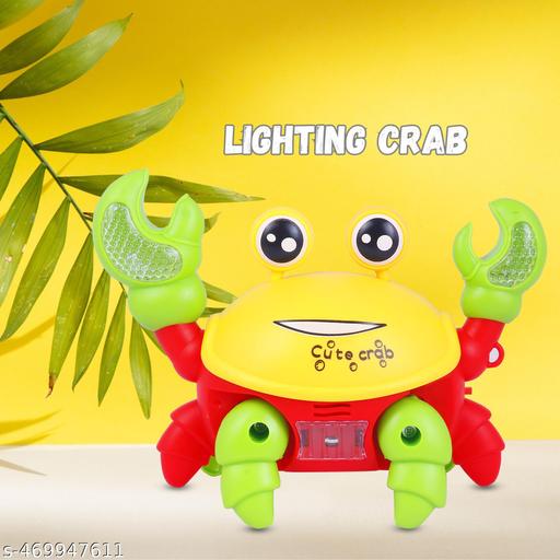 JoyMates Crawling Crab Baby Musical Kids Toy With LED Lights And Music Walking Moving for Toddlers (Multicolor).